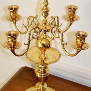 Brass Candelabra Vintage,Heavy & Beautiful